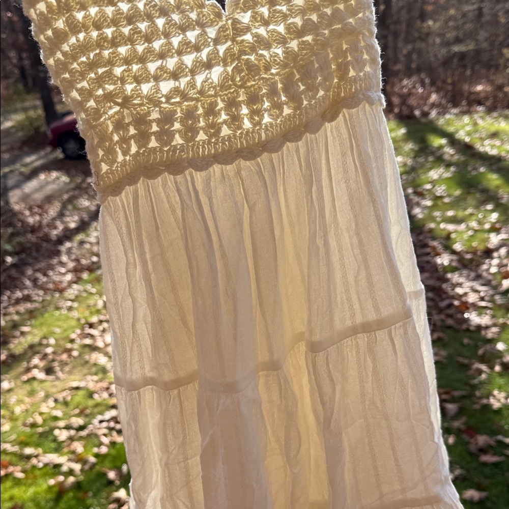 Aerie Ivory Knit Bodice Mini Dress - Picture 9 of 9